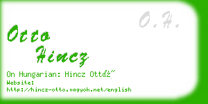 otto hincz business card